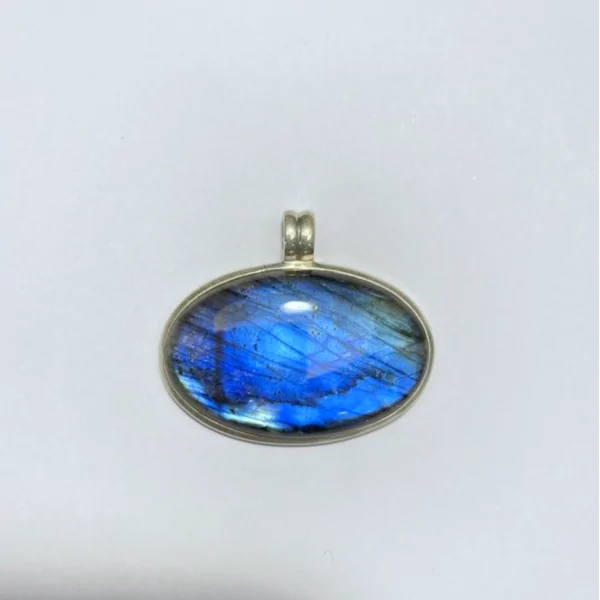 Pendentif Labradorite serti en Argent 925 -9 | Dans les yeux de Gaïa