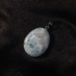 Pendentif Larimar en Métal...