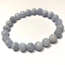 Bracelet Calcédoine bleue...