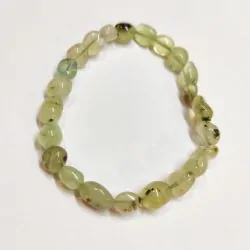 Bracelet en Prehnite perles olives env. 6mm | Pierres - Minéraux