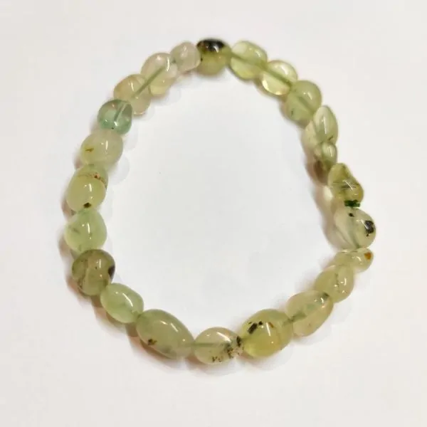 Bracelet en Prehnite perles olives env. 6mm | Pierres - Minéraux