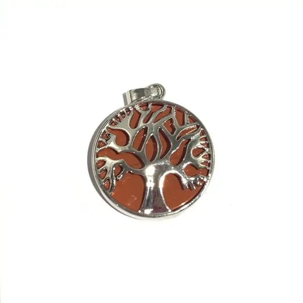 Pendentif Arbre de Vie Jaspe Rouge -1 - Minéraux | Dans les yeux de Gaïa
