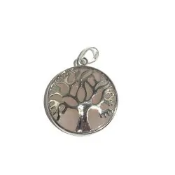 Pendentif Arbre de Vie Quartz Rose | Pendentifs en Minéraux | Dans les yeux de Gaïa