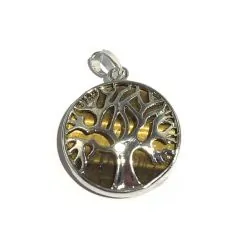 Pendentif Arbre de Vie Oeil de Tigre -1 | Dans les yeux de Gaïa