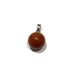 Pendentif boule en Jaspe Rouge | Pendentifs en Minéraux | Dans les yeux de Gaïa