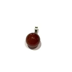Pendentif boule en Cornaline | Pendentifs en Minéraux | Dans les yeux de Gaïa