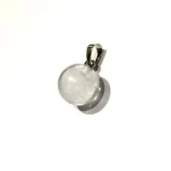 Pendentif boule en Cristal de Roche | Dans les yeux de Gaïa