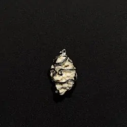 Pendentif Magnésite Serti sur Métal Argenté | Dans les yeux de Gaïa
