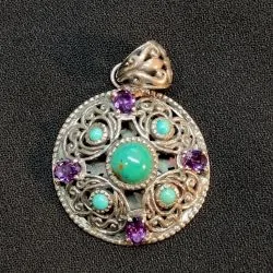 Pendentif Turquoise et...