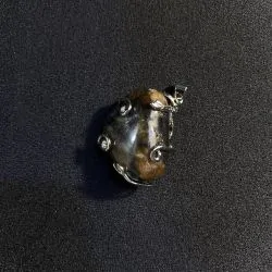 Pendentif Chiastolite Serti...