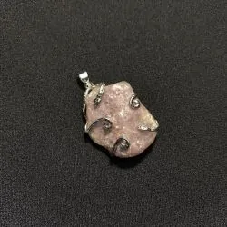 Pendentif Lépidolite Serti...