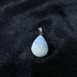 Pendentif Larimar en Métal Argenté -5 | Dans les yeux de Gaïa