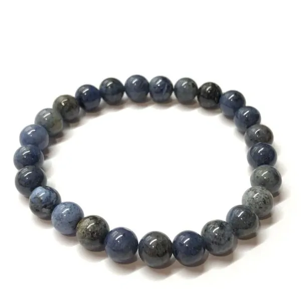 Bracelet en Dumortiérite 8mm Taille Homme | Dans les yeux de Gaïa