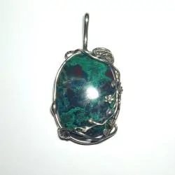 Pendentif en Chrysocolle -4| Pendentifs en Minéraux | Dans les yeux de Gaïa
