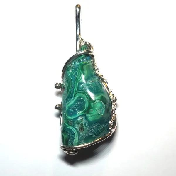 Pendentif en Chrysocolle -3| Pendentifs en Minéraux | Dans les yeux de Gaïa