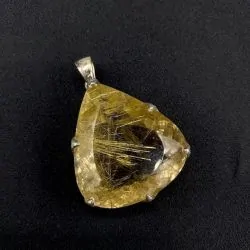 Pendentif en Quartz Rutile...