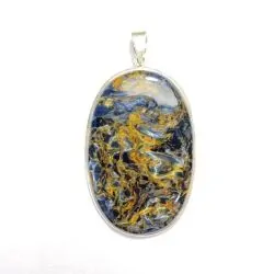 Pendentif en Pietersite Serti en Argent 925 -10| Pendentifs en Minéraux | Dans les yeux de Gaïa