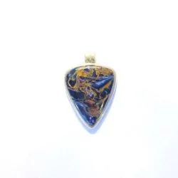 Pendentif en Pietersite Serti en Argent 925 -8| Pendentifs en Minéraux | Dans les yeux de Gaïa