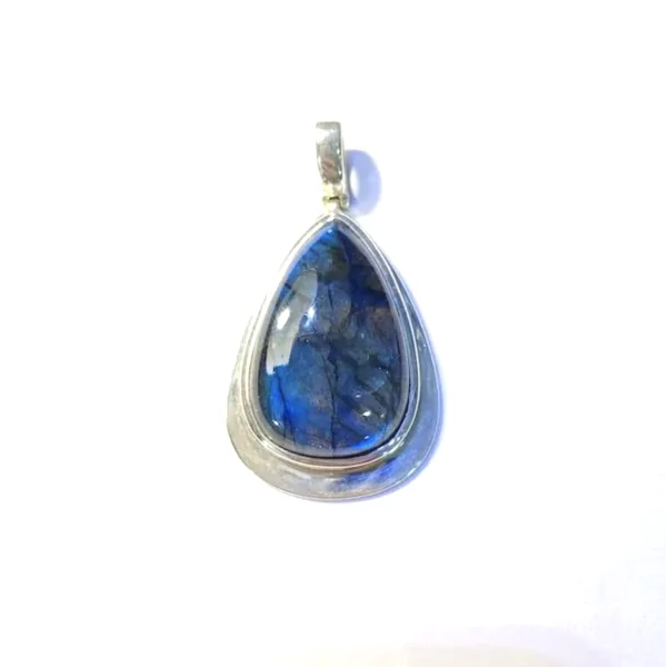 Pendentif Labradorite Serti en Argent 925 - Photo 1 | Dans les Yeux de Gaia
