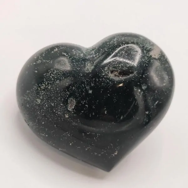 Coeur en Jaspe Océan -2 | Sphères, Oeufs, et Coeurs | Dans les yeux de Gaïa