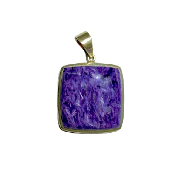 Pendentif en Charoïte sur Argent 925, photo 1 | Dans les Yeux de Gaia