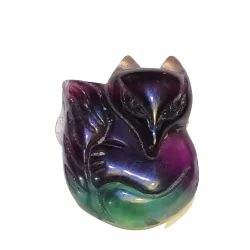 Renard en Fluorite | Sculptures, Statues, Figurines | Dans les yeux de Gaïa