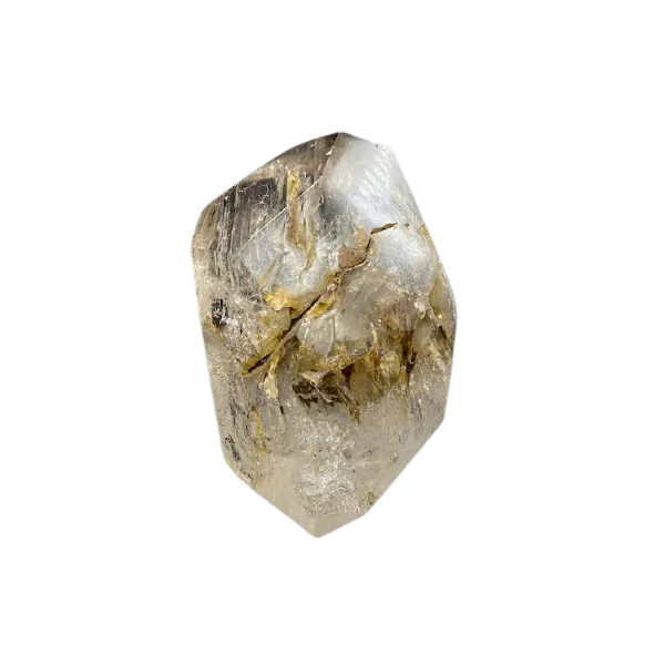 Pointe en Cristal de Roche avec Inclusions | Dans les yeux de Gaïa