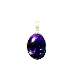 Pendentif Améthyste Serti en Argent 925 -6 | Dans les yeux de Gaïa