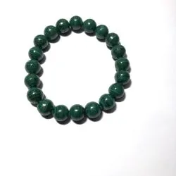 Bracelet Malachite perles rondes de 10mm | Pierres - Minéraux