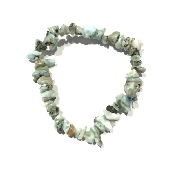 Bracelet Larimar perles chips | Bracelets en Pierres | Dans les yeux de Gaïa