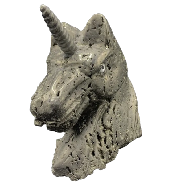 Licorne en Pyrite -1| Minéraux de collection | Dans les yeux de Gaïa