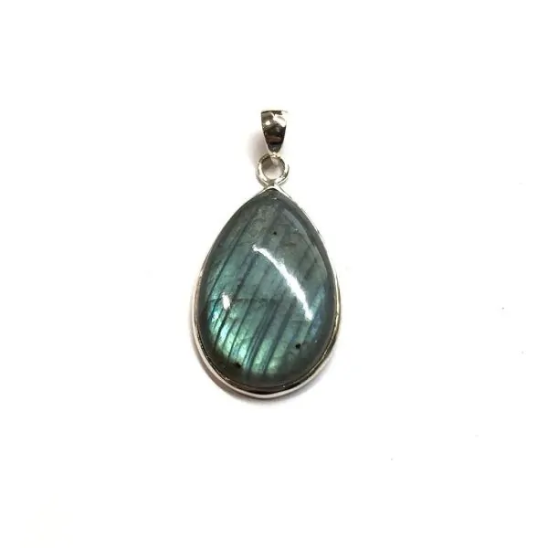 Pendentif Labradorite Argent 925 forme goutte | Dans les yeux de Gaïa