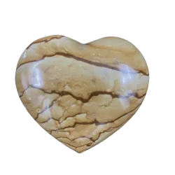 Coeur en Jaspe Paysage | Sphères, Oeufs, et Coeurs | Dans les yeux de Gaïa