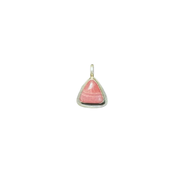 Pendentif Rhodochrosite Serti sur Argent 925 -1| Pendentifs en Minéraux | Dans les yeux de Gaïa