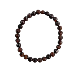 Bracelet Oeil de Taureau perle ronde 6mm | Dans les yeux de Gaïa