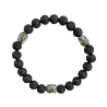 Bracelet 3 Bouddha Pierre de Lave | Bracelets en Pierres | Dans les yeux de Gaïa