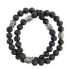 Bracelet 3 Bouddha Pierre de Lave | Bracelets en Pierres | Dans les yeux de Gaïa