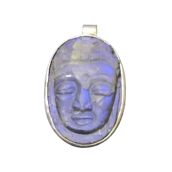 Pendentif Bouddha en Labradorite sur argent 925 -1 | Dans les yeux de Gaïa