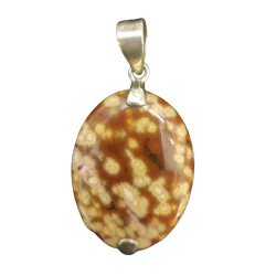 Pendentif Jaspe Serti sur Argent 925 - Photo 1 | Dans les Yeux de Gaia