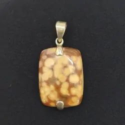 Pendentif Jaspe Serti sur...
