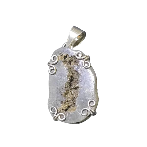 Pendentif Druse sur Argent 925 | Pendentifs en Minéraux | Dans les yeux de Gaïa
