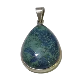 Pendentif Jaspe Serti sur Argent 925 -17| Pendentifs en Minéraux | Dans les yeux de Gaïa