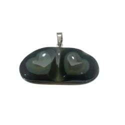 Pendentif Obsidienne Oeil Céleste Serti en Argent 925 -4 | Dans les yeux de Gaïa