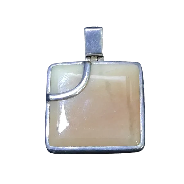 Pendentif Jaspe Serti sur Argent 925 -16| Pendentifs en Minéraux | Dans les yeux de Gaïa