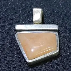 Pendentif Jaspe Serti sur...