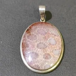 Pendentif Jaspe Serti sur...