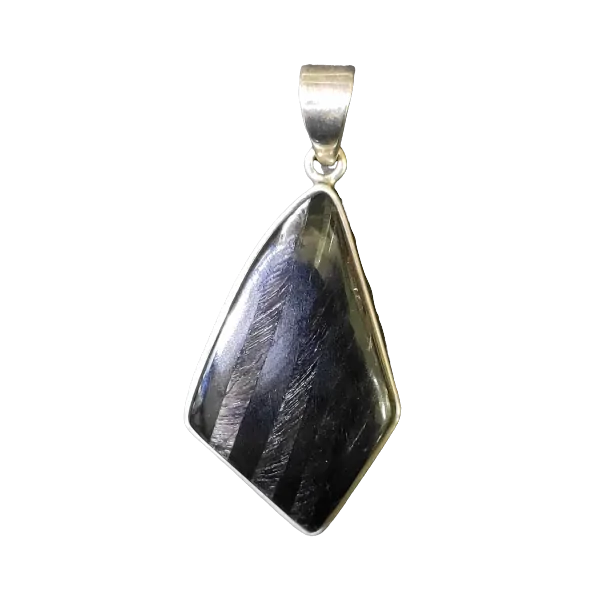 Pendentif en Hypersthène, serti sur argent 925 | Pendentifs en Minéraux | Dans les yeux de Gaïa