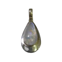 Pendentif Pierre de Lune serti en Argent 925 -2 | Dans les yeux de Gaïa