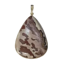 Pendentif Jaspe Serti sur Argent 925 -13| Pendentifs en Minéraux | Dans les yeux de Gaïa