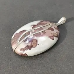 Pendentif Jaspe Serti sur...